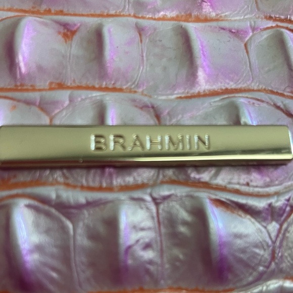 New Brahmin Pink Mini Asher Satchel Julep Ombre Leather Crossbody Bag - Picture 7 of 13